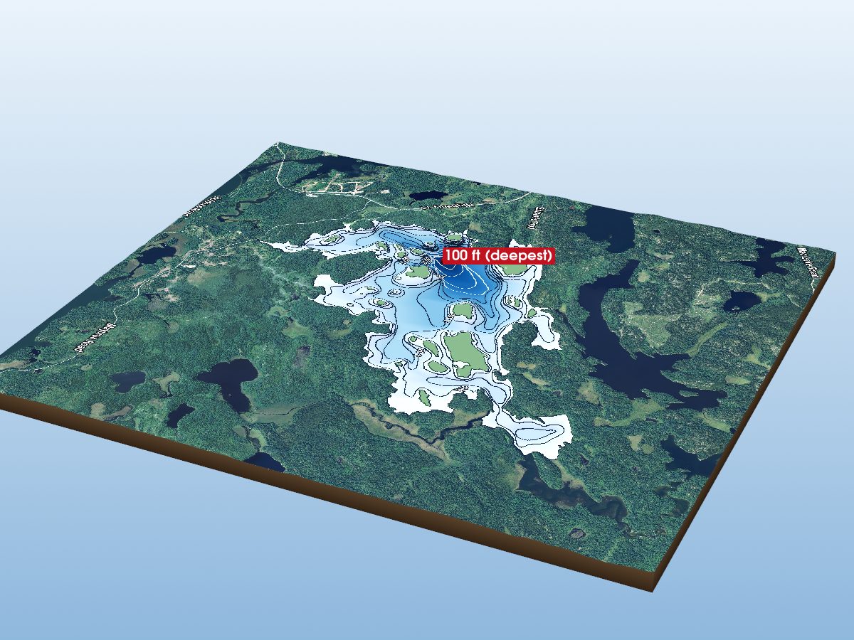 Depth map of Berry Lake