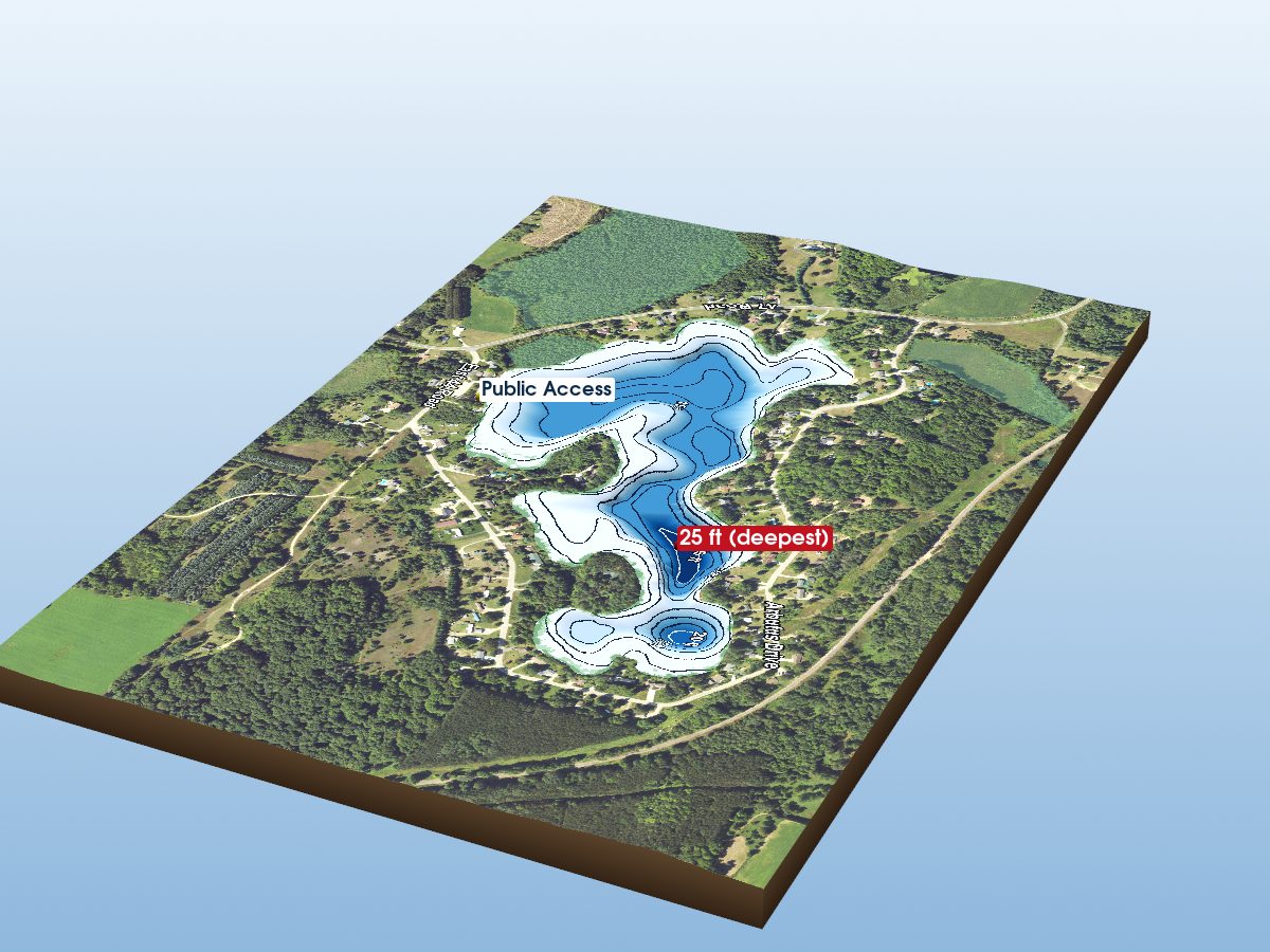 Depth map of Berry Lake