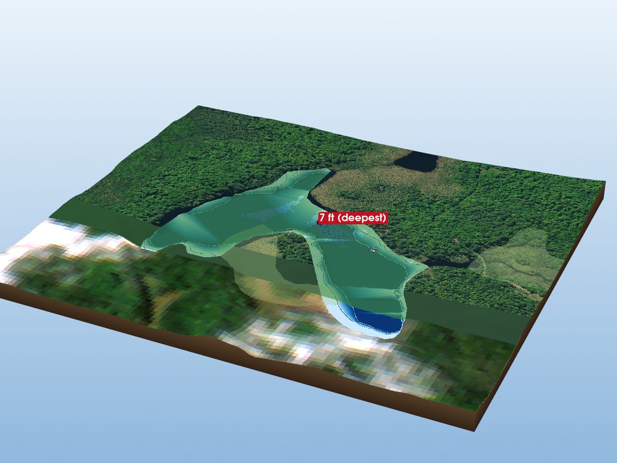 Depth map of Berrycan Lake