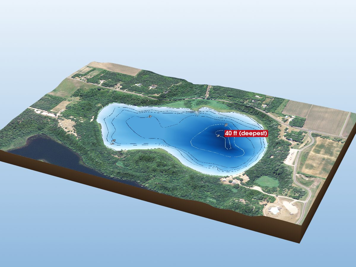 Depth map of Bertram Lake