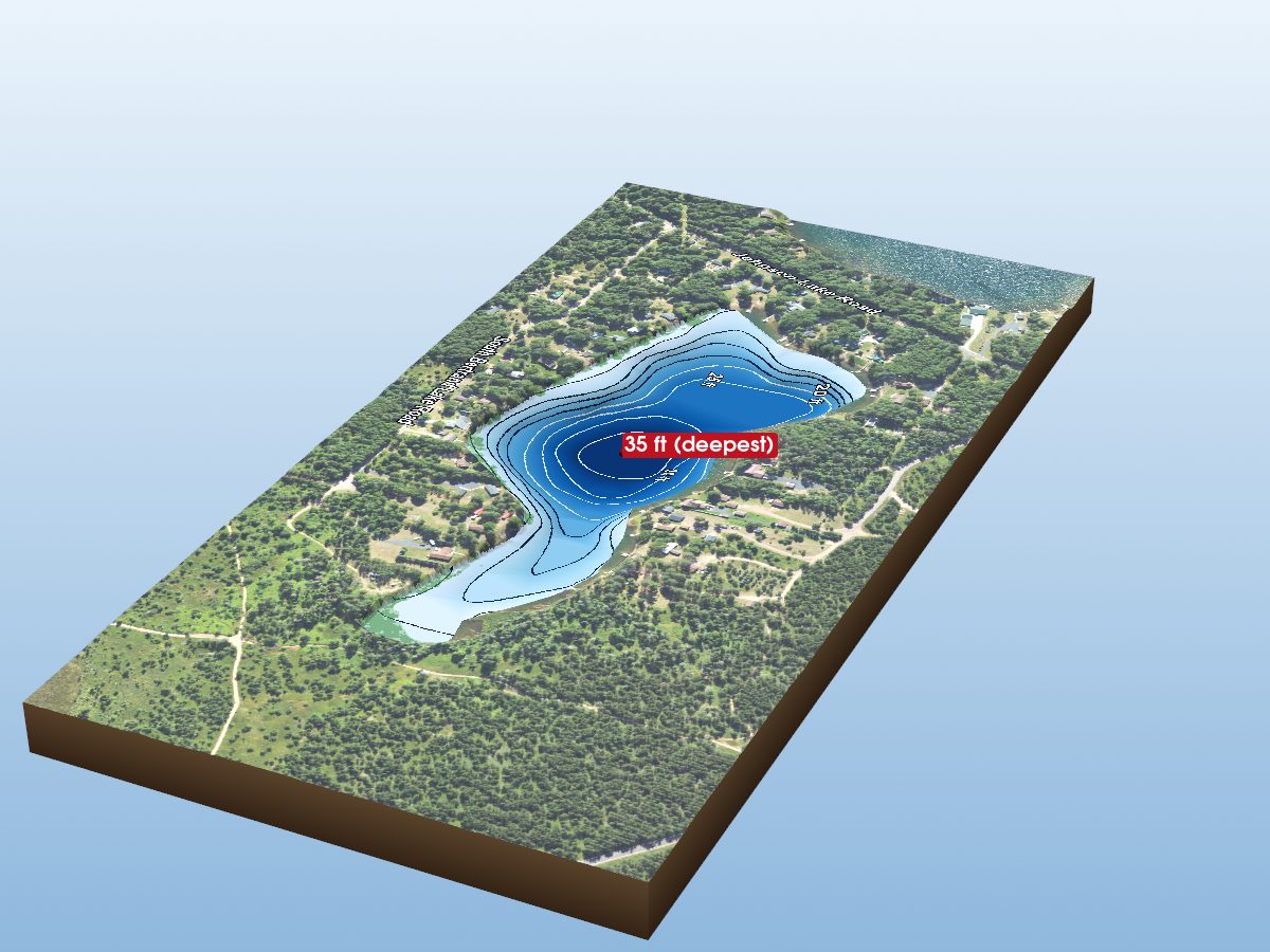 Depth map of Bertraud Lake