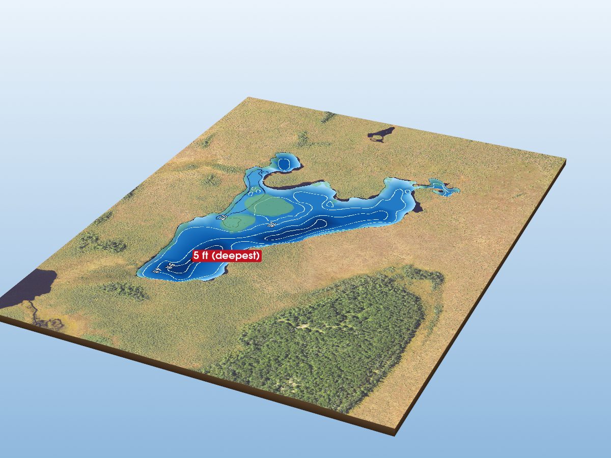 Depth map of Betchler Lakes