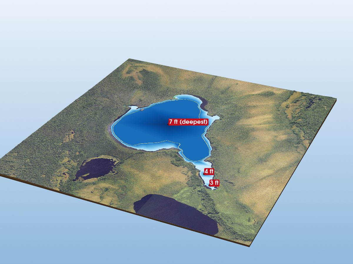 Depth map of Betsy Lake