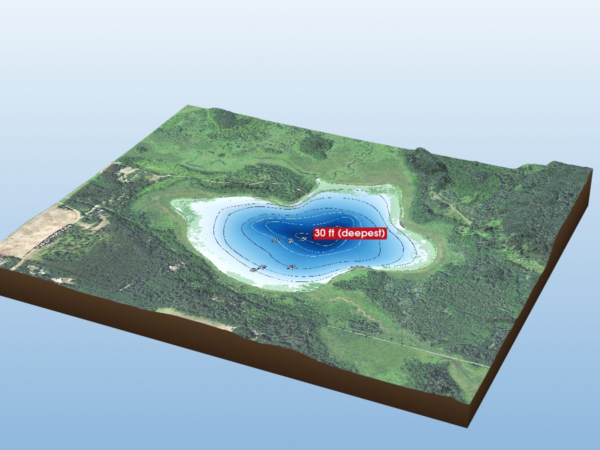 Depth map of Beuber Lake