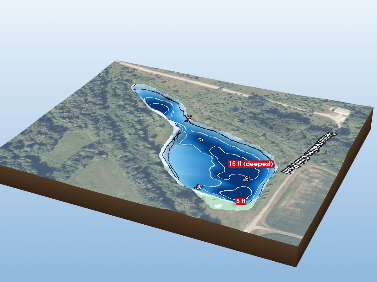 Depth map of Bicentennial Pond 1