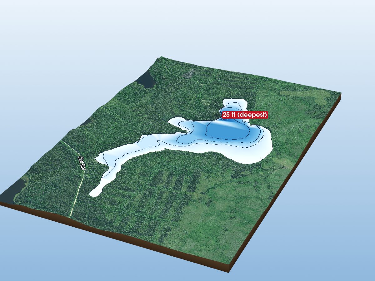 Depth map of Bicknell Lake