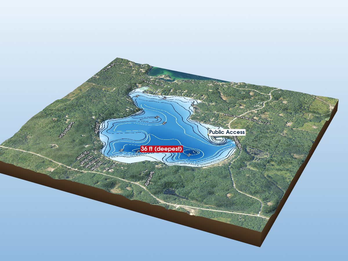Depth map of Big Bear Lake