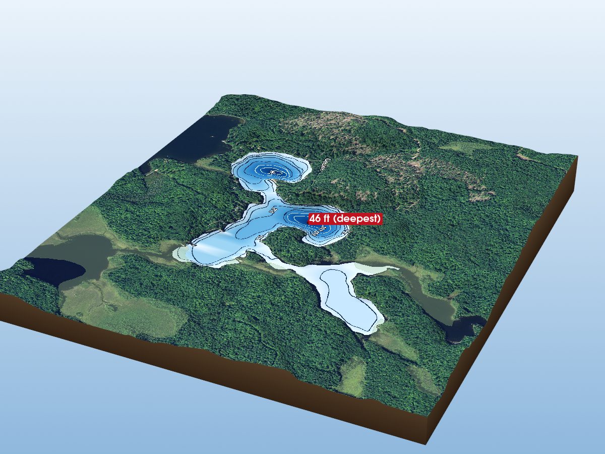 Depth map of Big Brother Lake