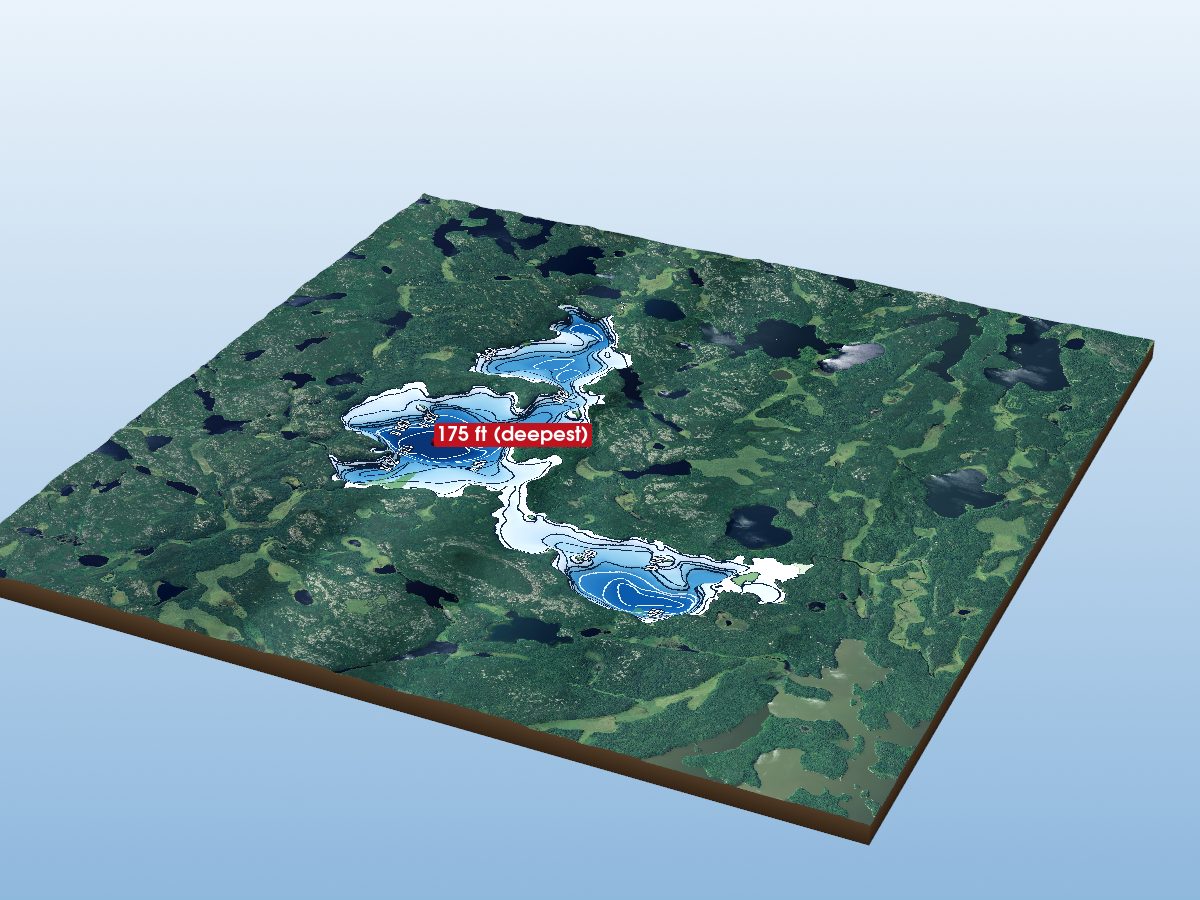 Depth map of Big Canon Lake