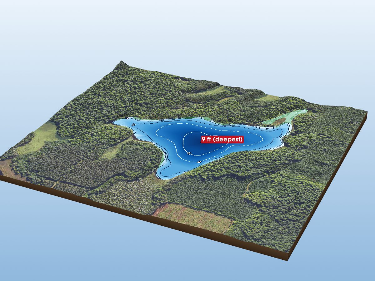 Depth map of Big Dollar Lake