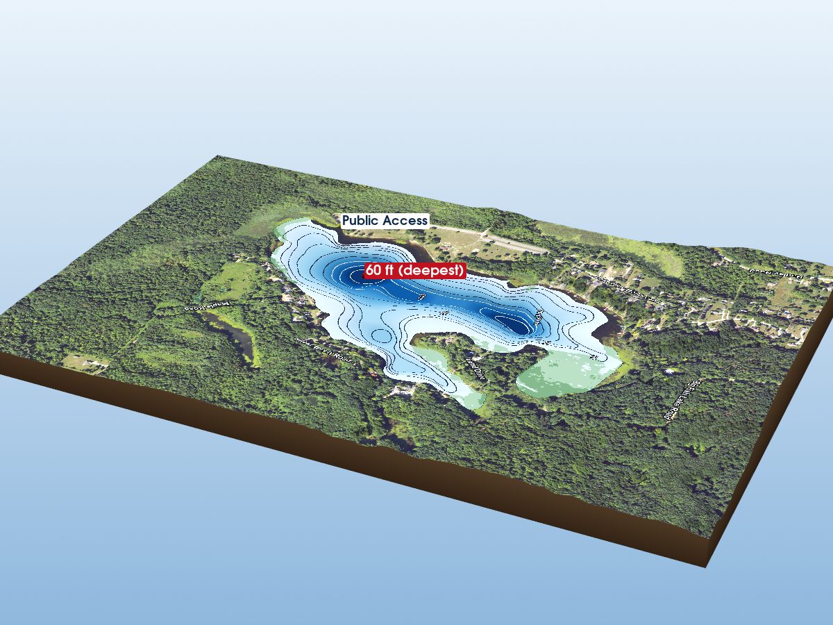 Depth map of Big Fish Lake