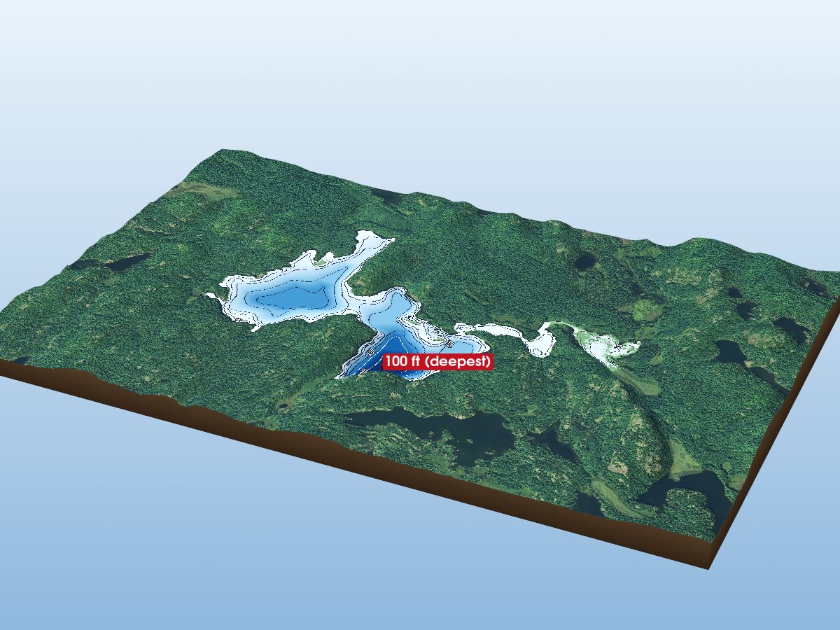 Depth map of Big Lake