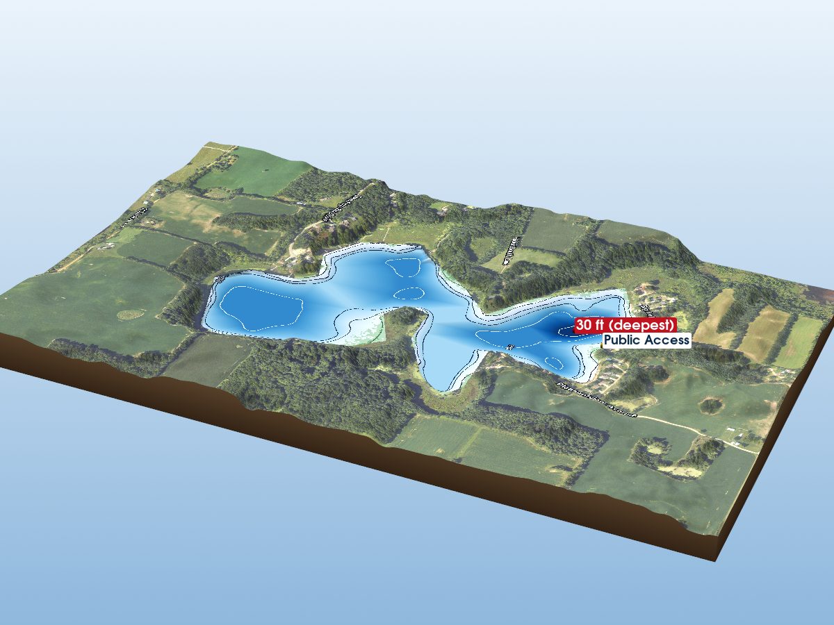 Depth map of Big Lake