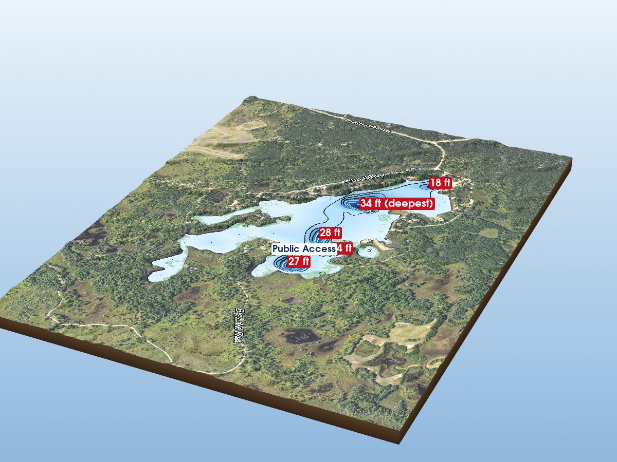 Depth map of Big Lake