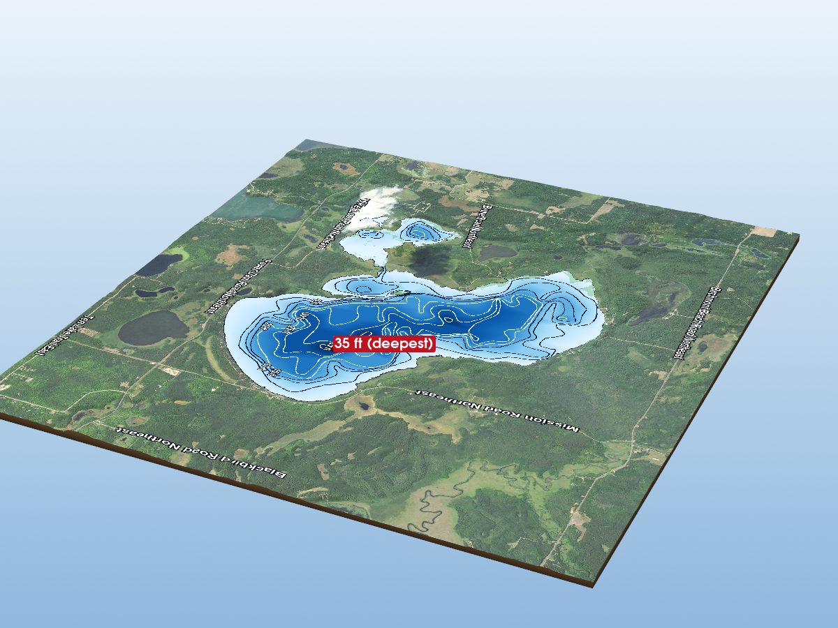 Depth map of Big Lake