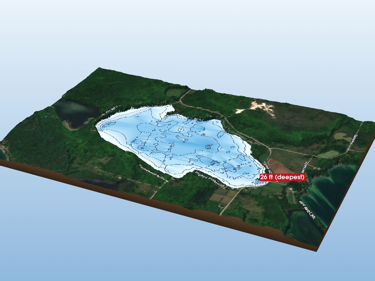 Depth map of Big Lake
