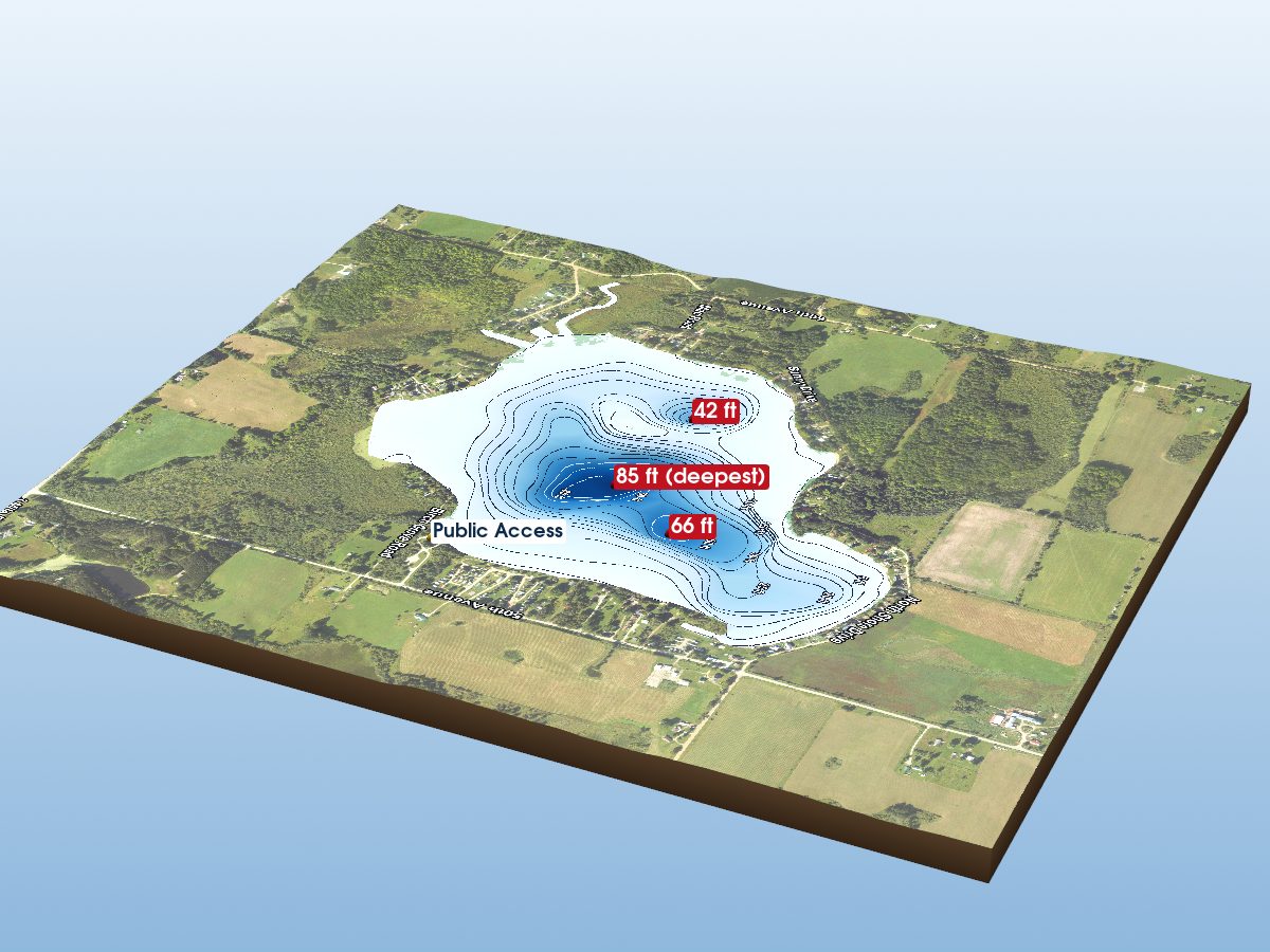 Depth map of Big Lake