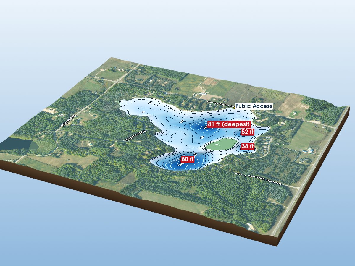 Depth map of Big Lake