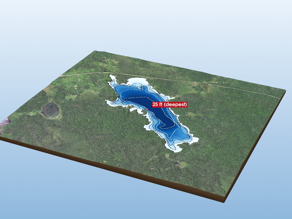 Depth map of Big Lake