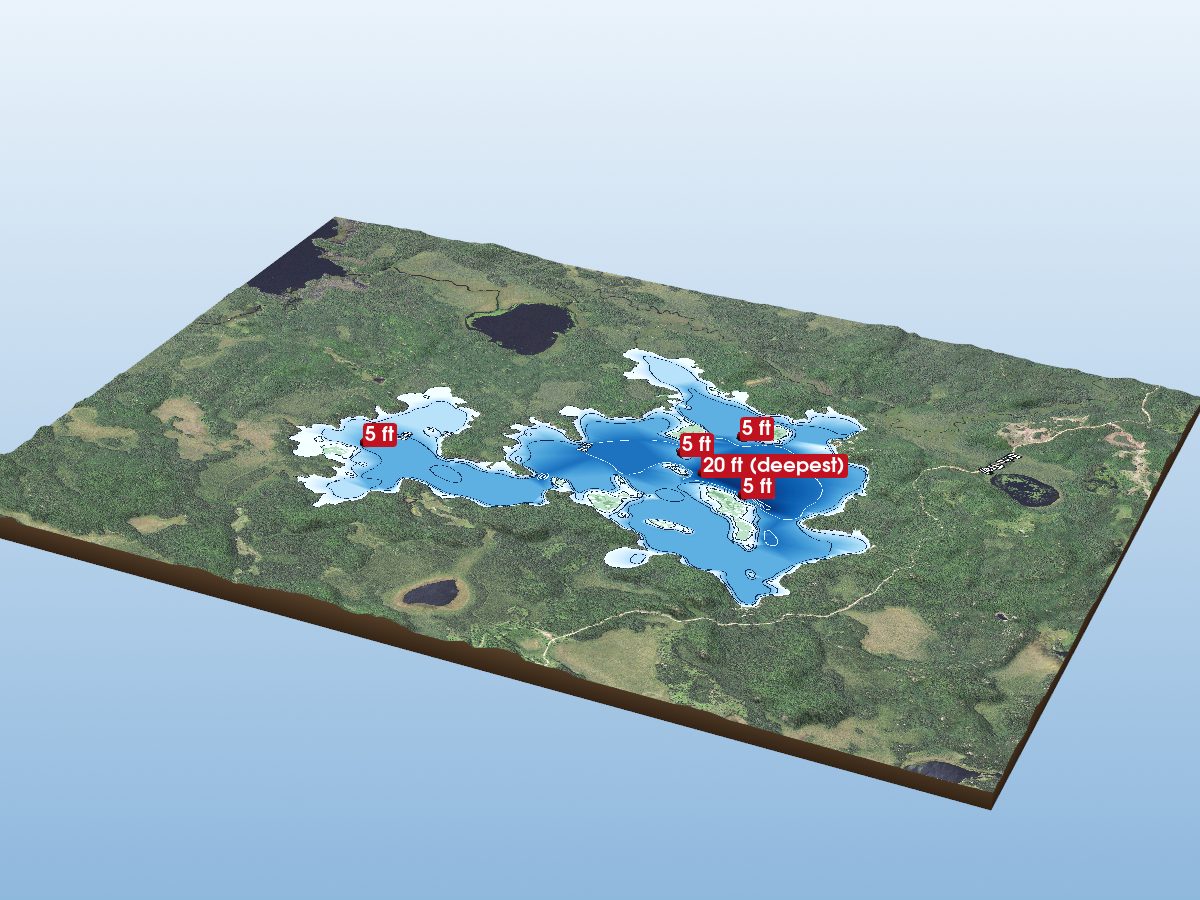 Depth map of Big Lake