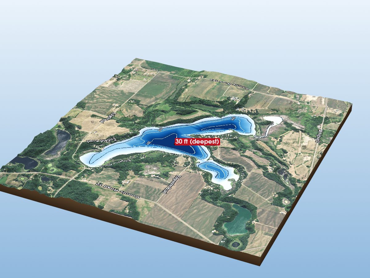 Depth map of Big Lake