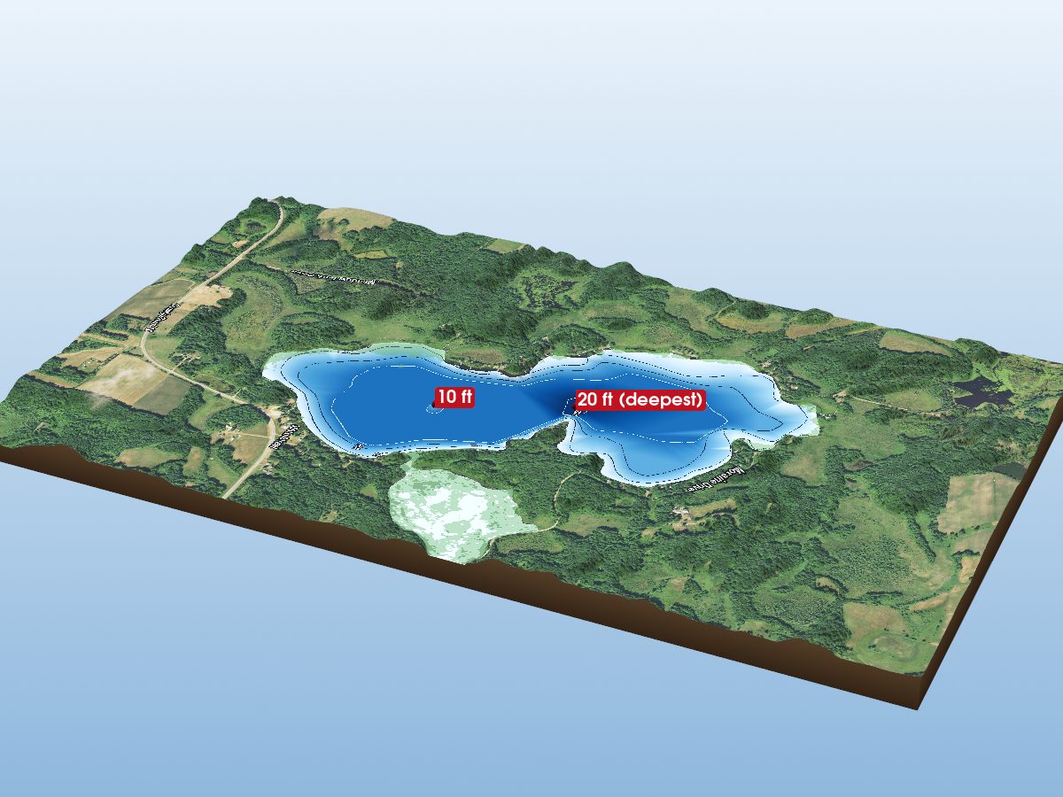 Depth map of Big Lake