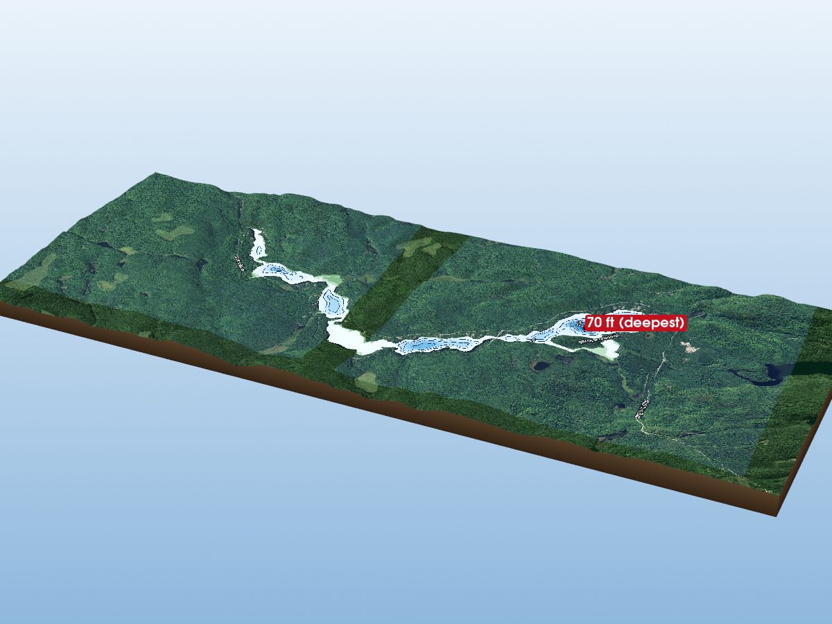 Depth map of Big Mink Lake