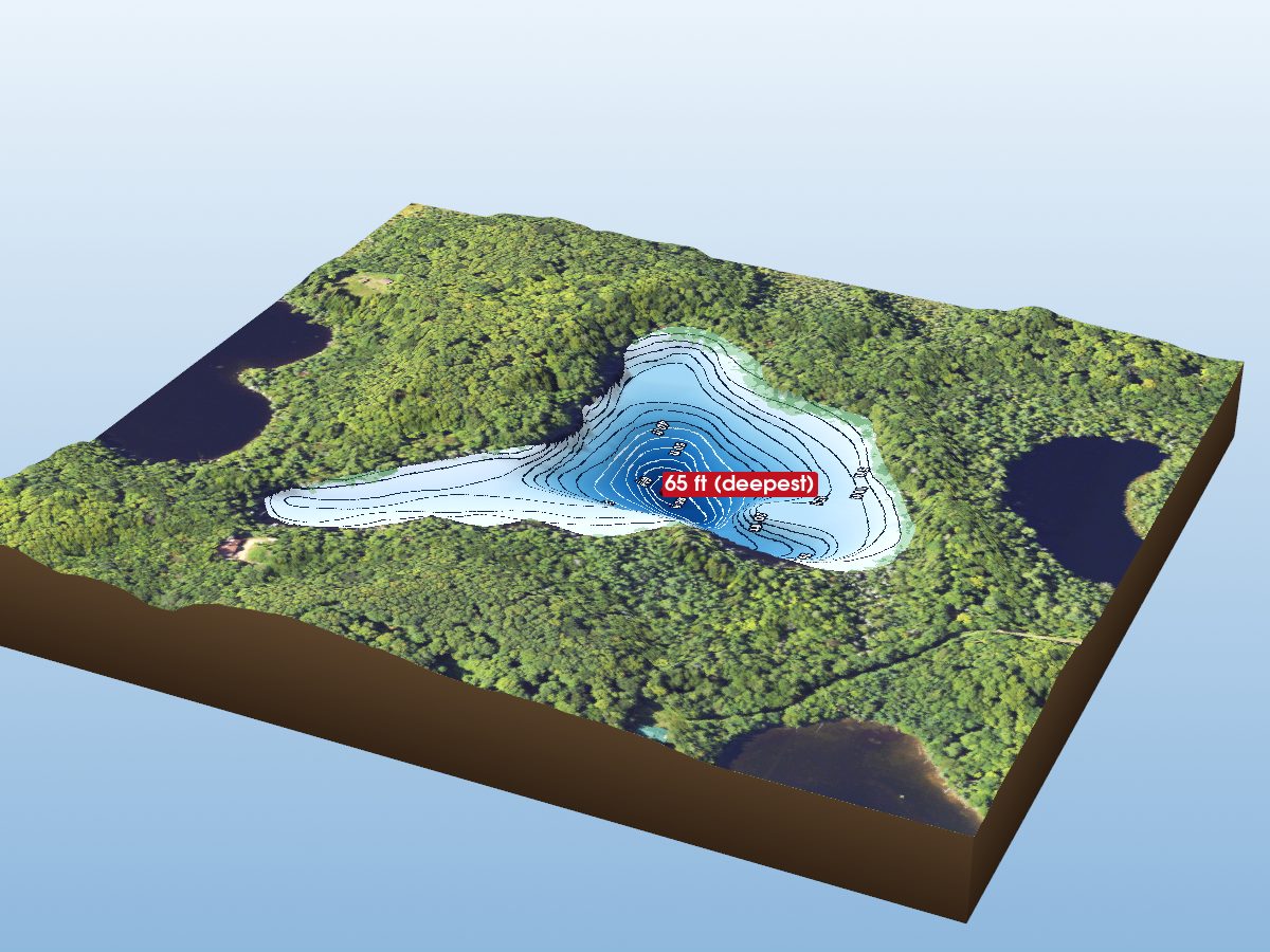 Depth map of Big Mosquito Lake