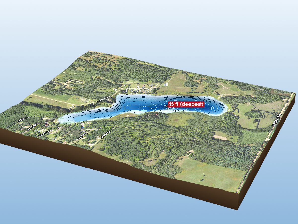 Depth map of Big Norway Lake
