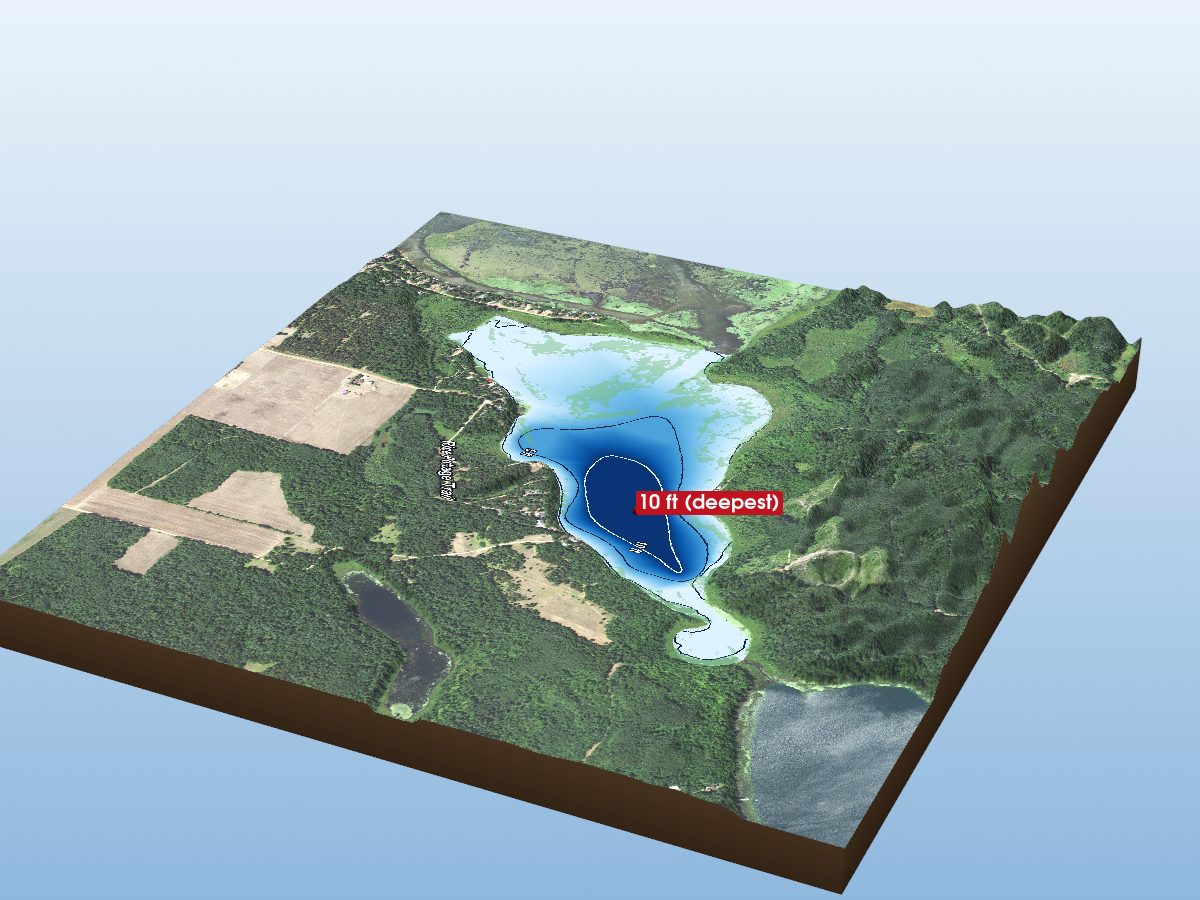 Depth map of Big Portage Lake (East Bay)