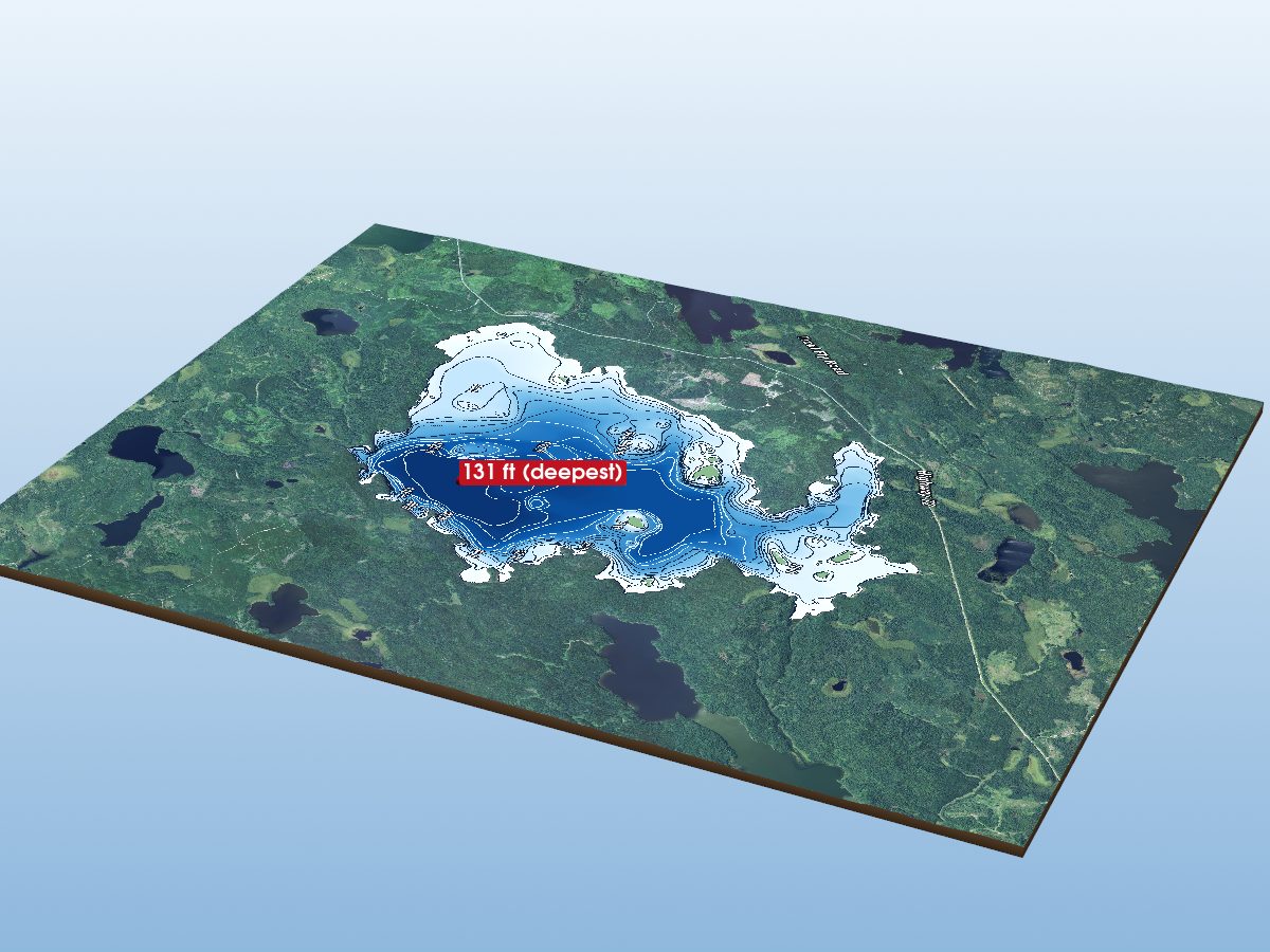 Depth map of Big Sandy Lake