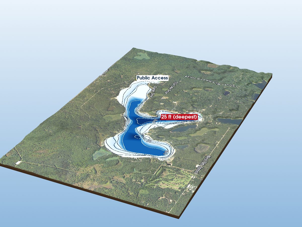 Depth map of Big Star Lake