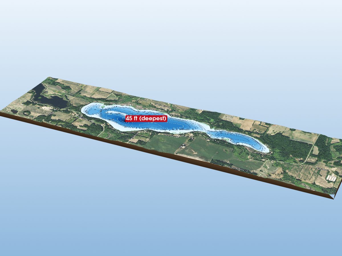 Depth map of Big Swan Lake