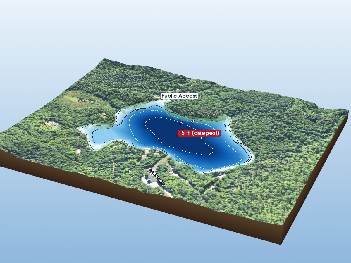 Depth map of Big Trout Lake