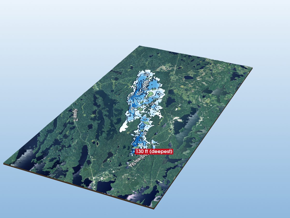 Depth map of Big Vermilion Lake