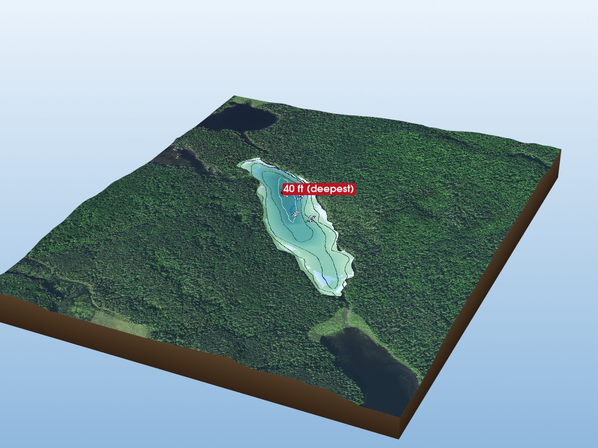 Depth map of Bigfish Lake