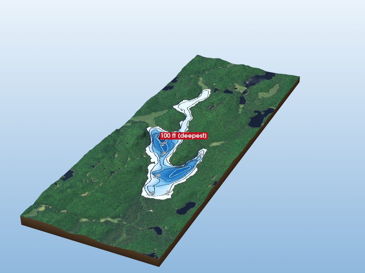 Depth map of Biggar Lake