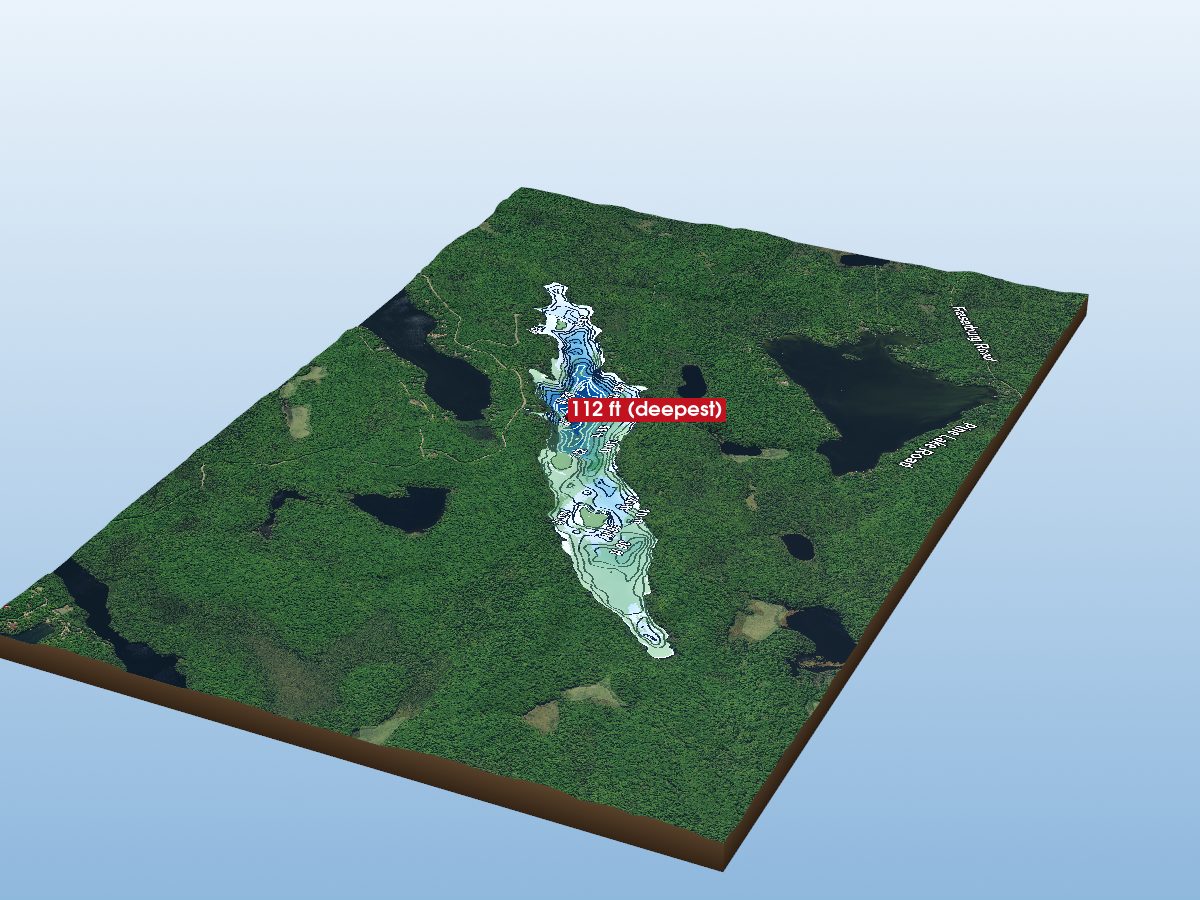 Depth map of Bigwind Lake