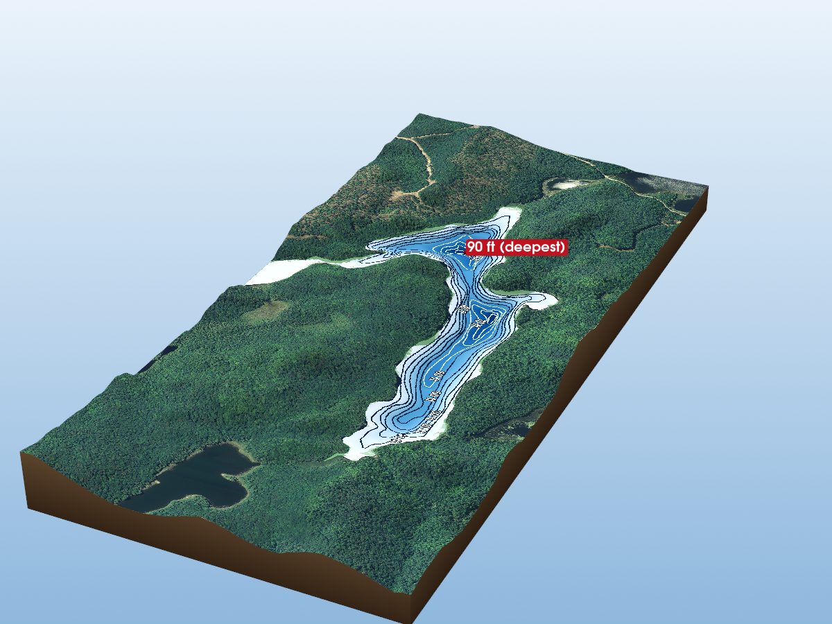 Depth map of Bijou Lake