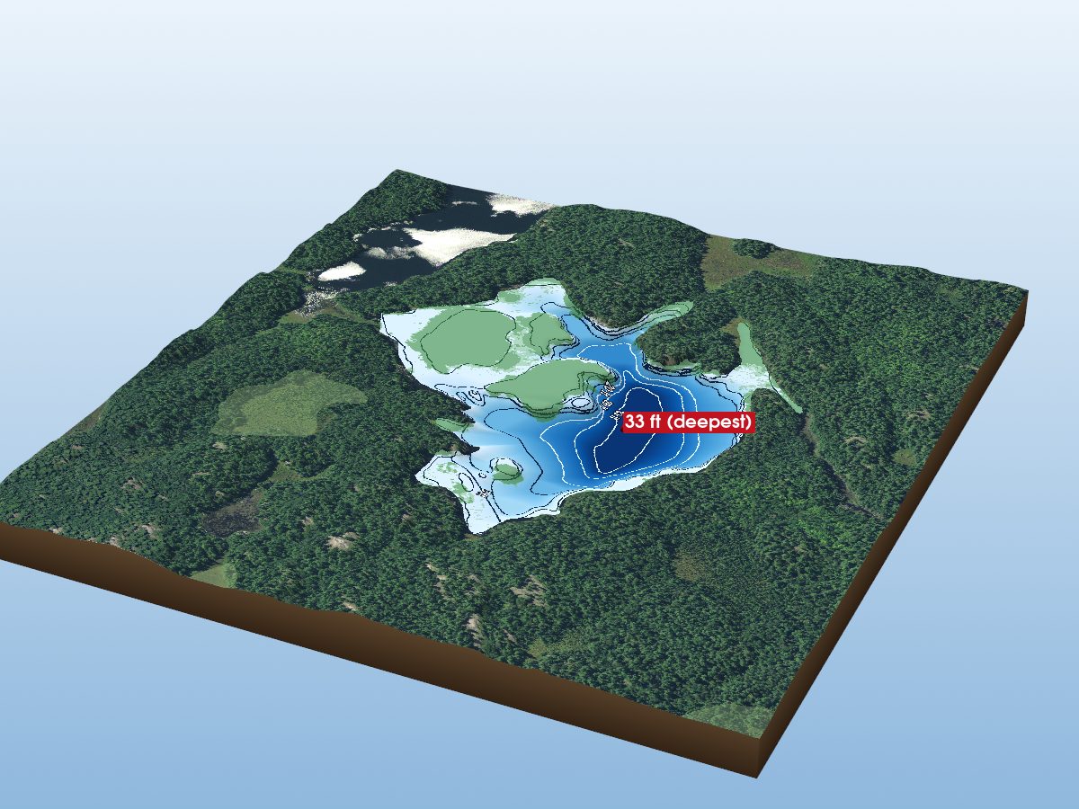 Depth map of Billy Lake