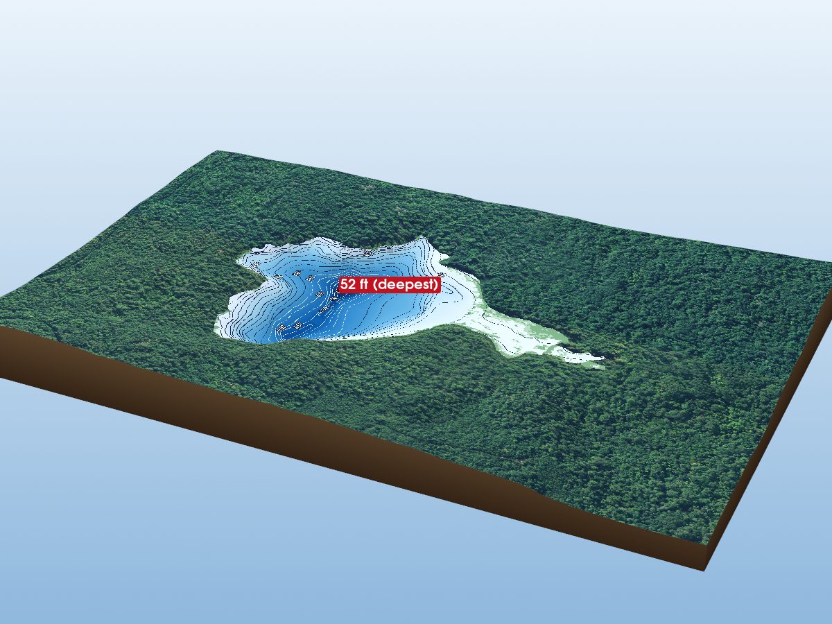Depth map of Billys Lake