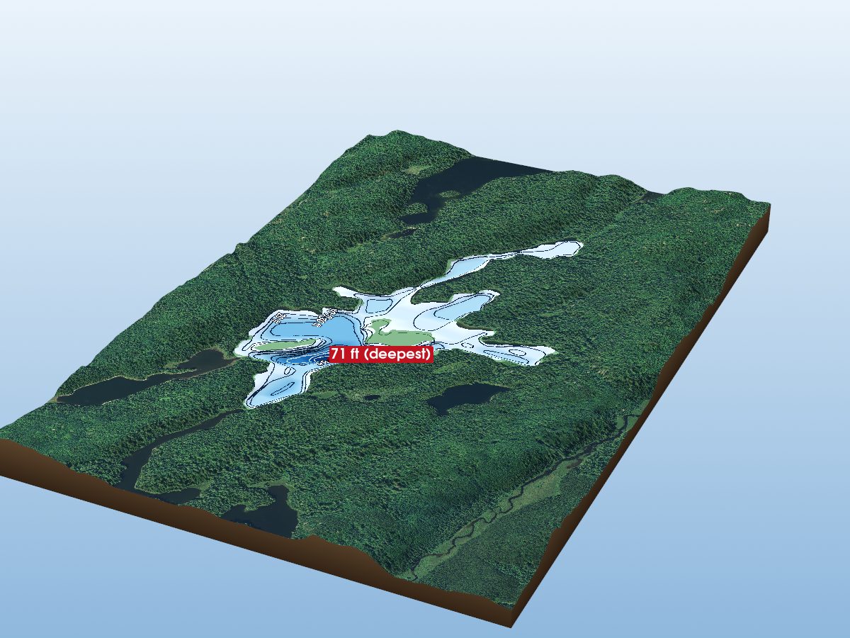 Depth map of Bilton Lake