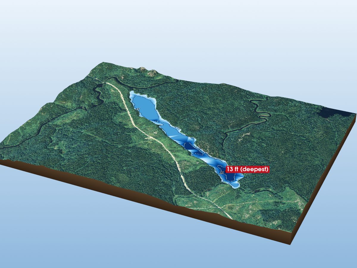 Depth map of Bingo Lake