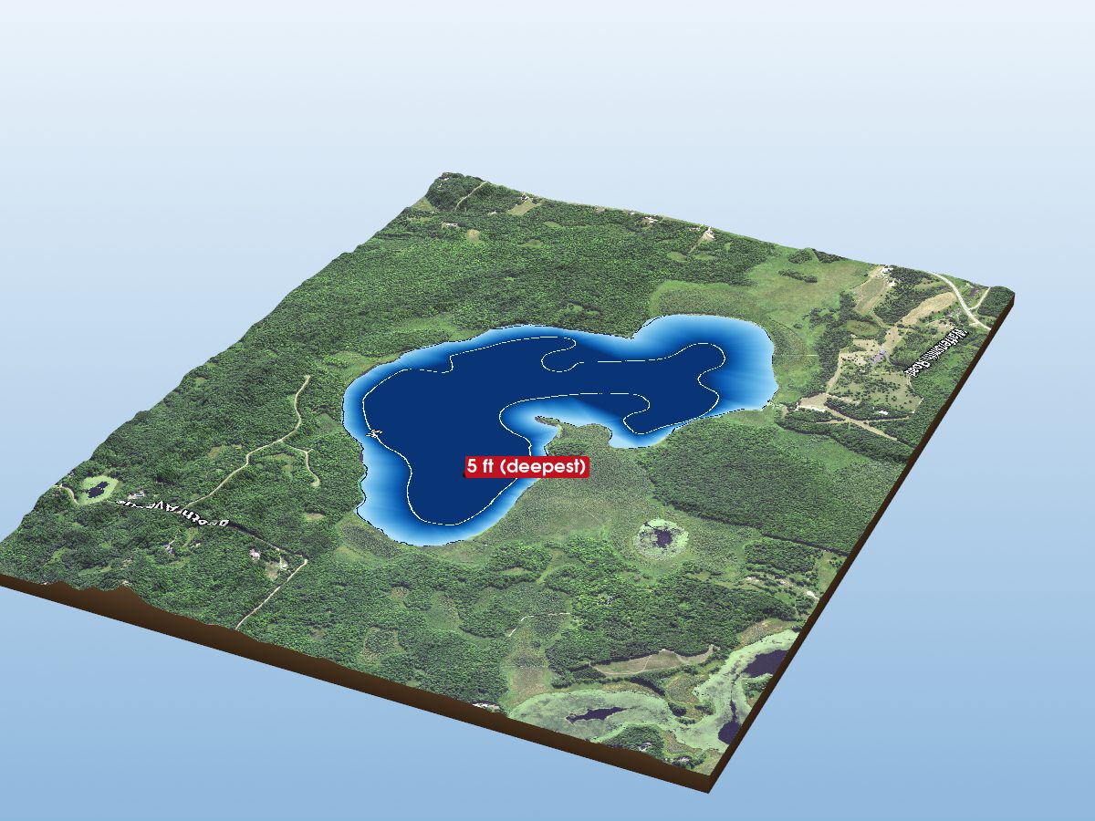 Depth map of Birch Lake