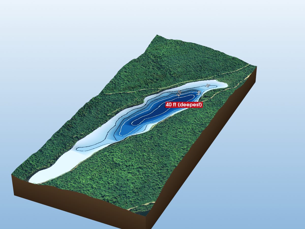 Depth map of Birch Lake