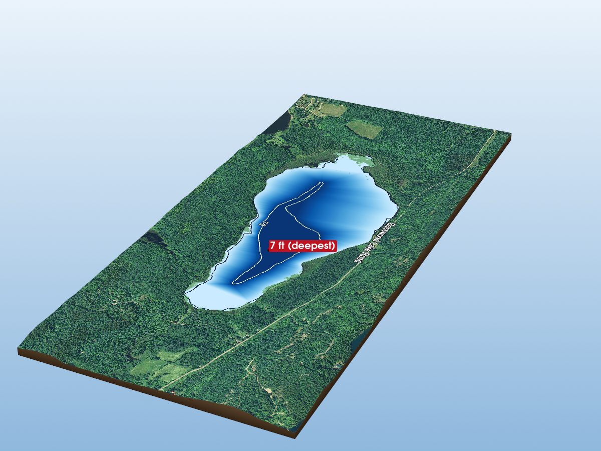 Depth map of Birch Lake