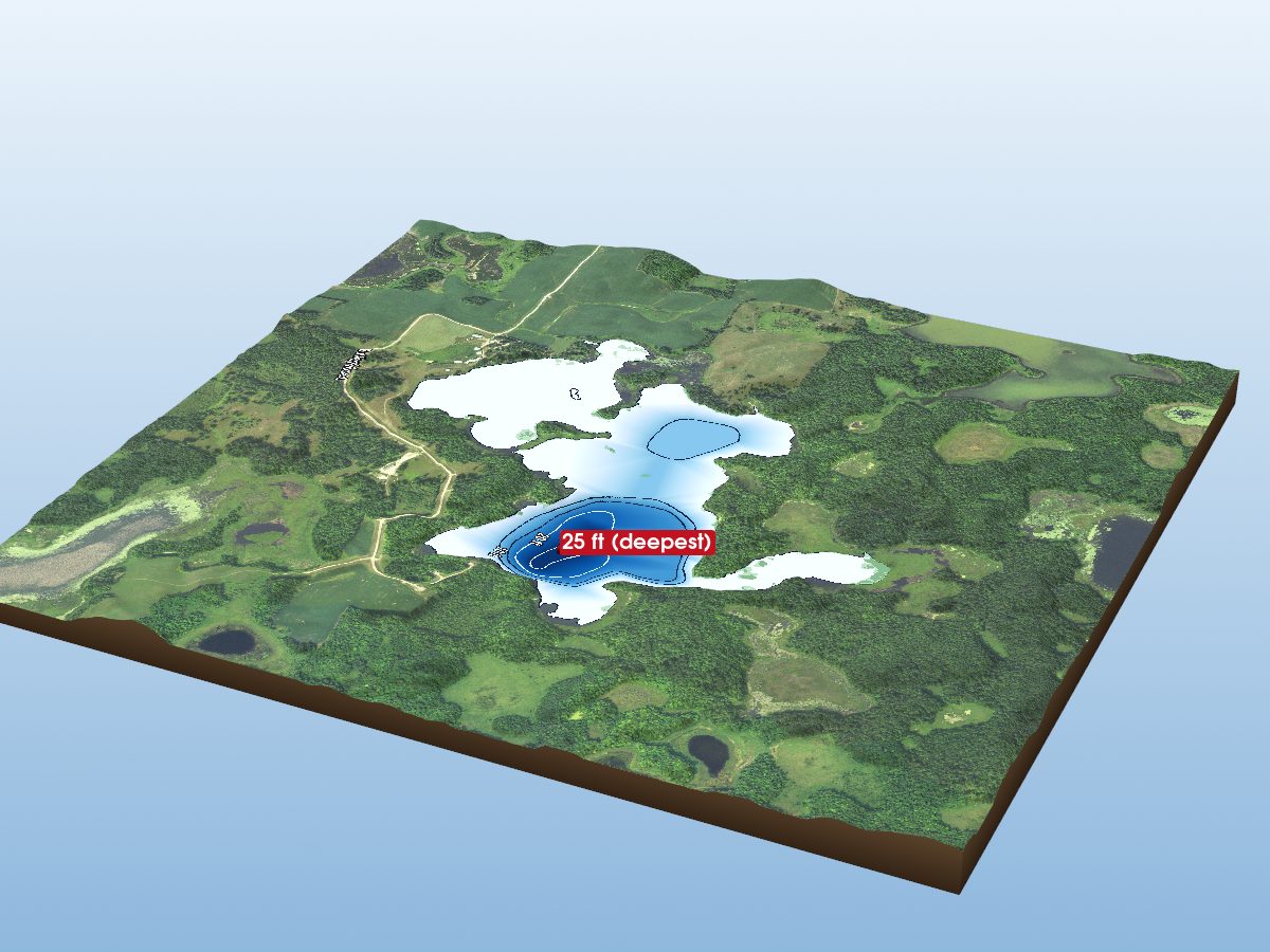 Depth map of Birch Lake