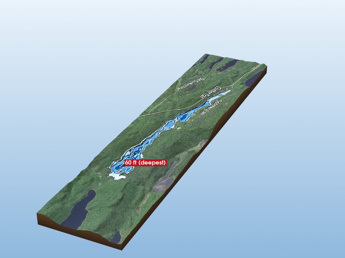 Depth map of Birch Lake