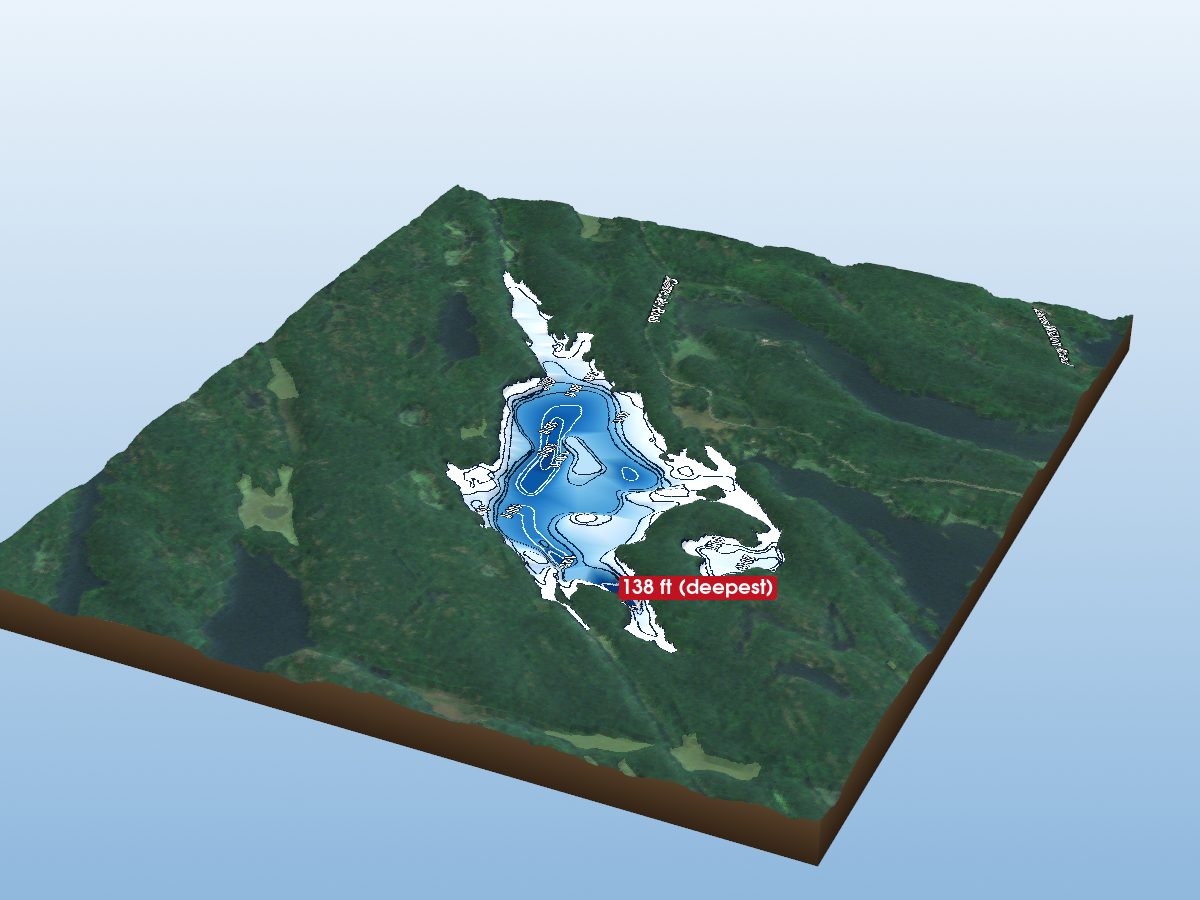 Depth map of Birch Lake
