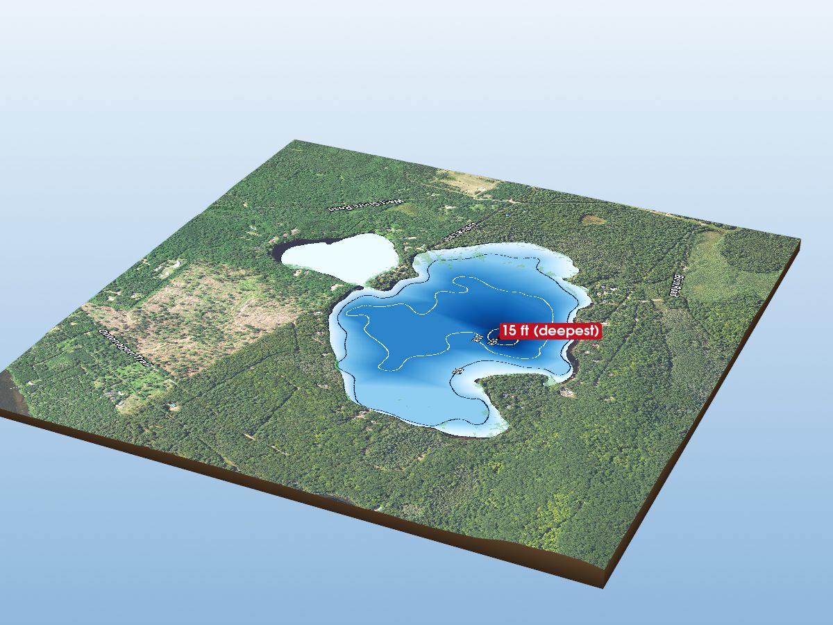 Depth map of Birch Lake